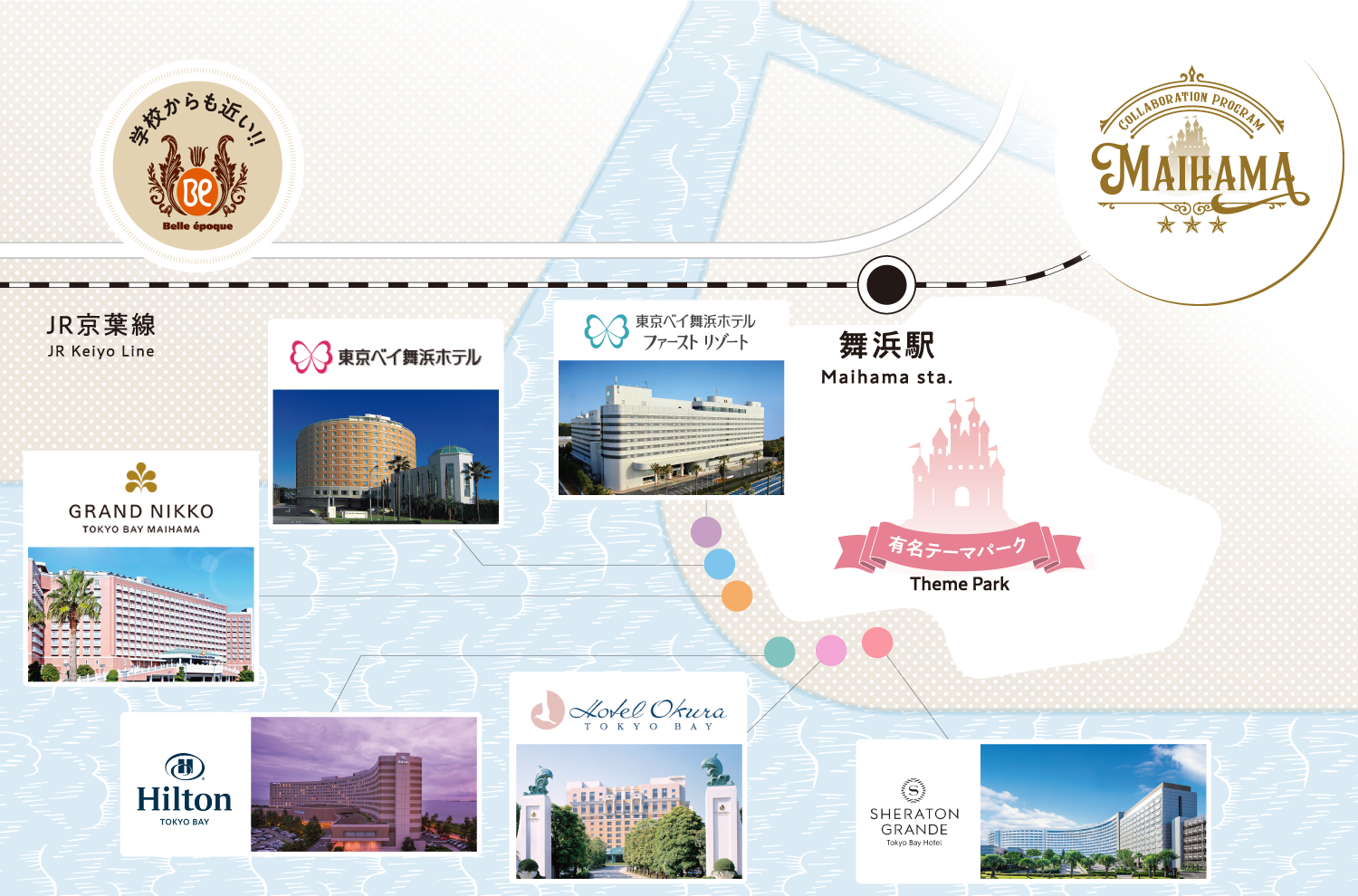 舞浜リゾートエリアのマップ