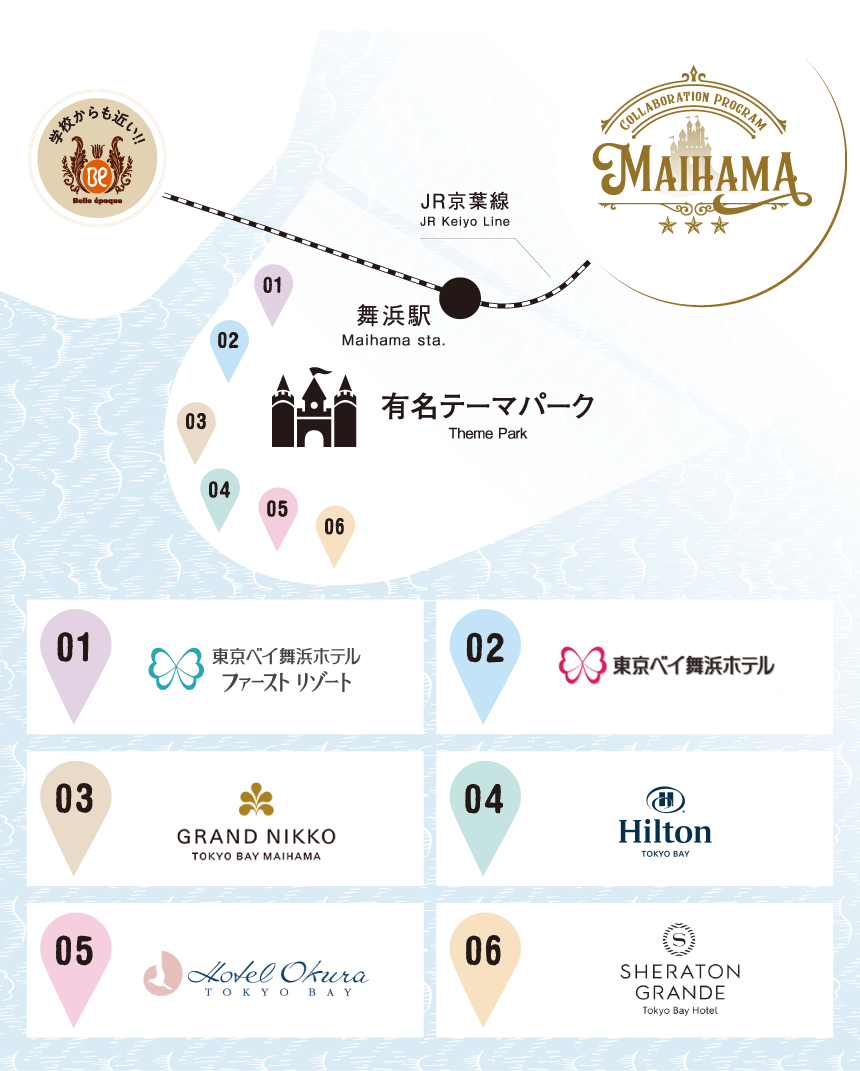 舞浜リゾートエリアのマップ